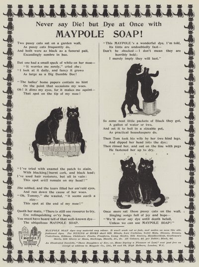 Advertisement, Maypole Soap by Louis Wain